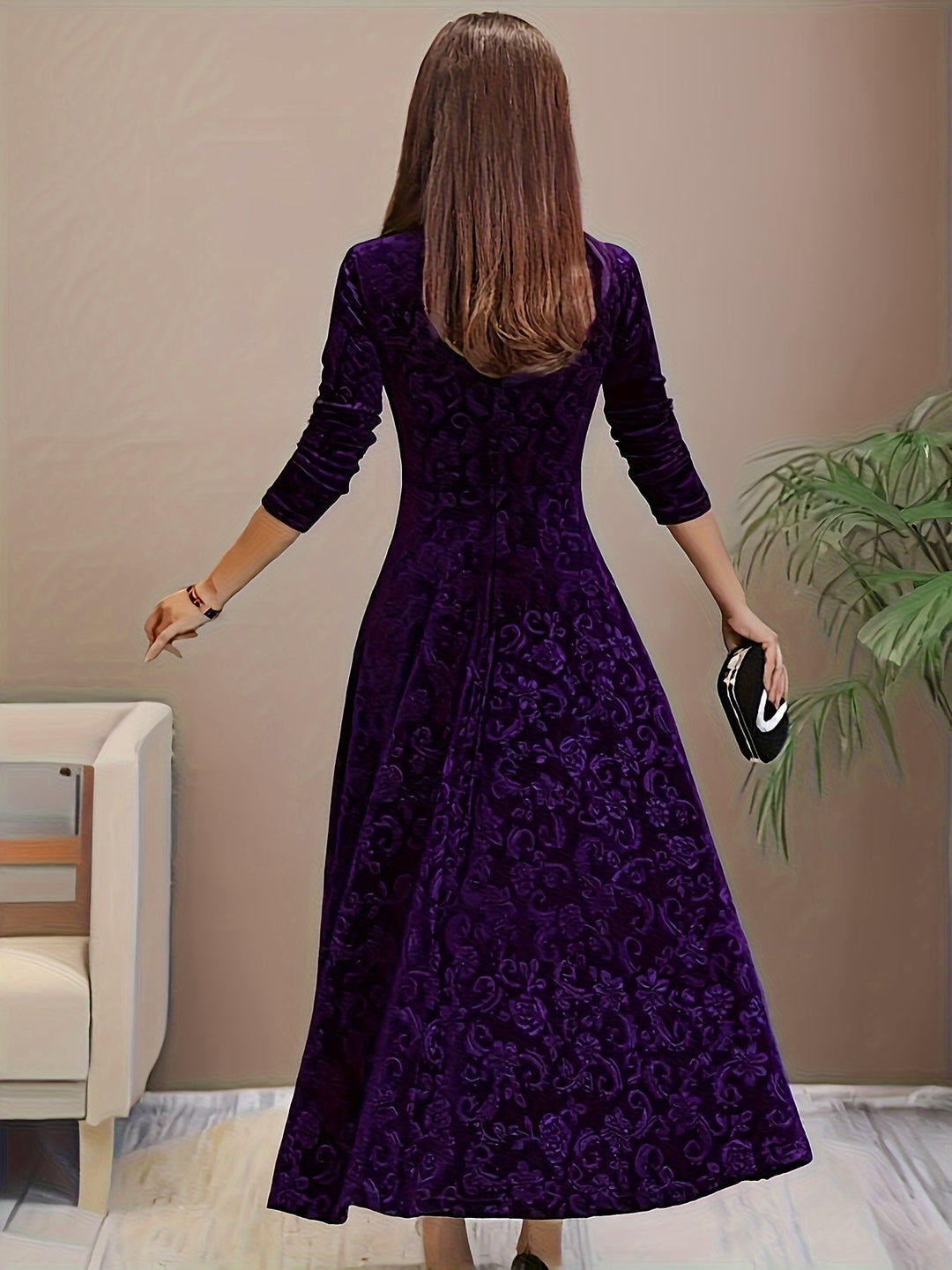 Clarissa | Elegant Velvet Dress