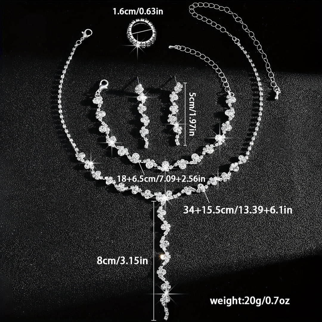 Valerine | High-End Sparkle Flower Jewelry Set