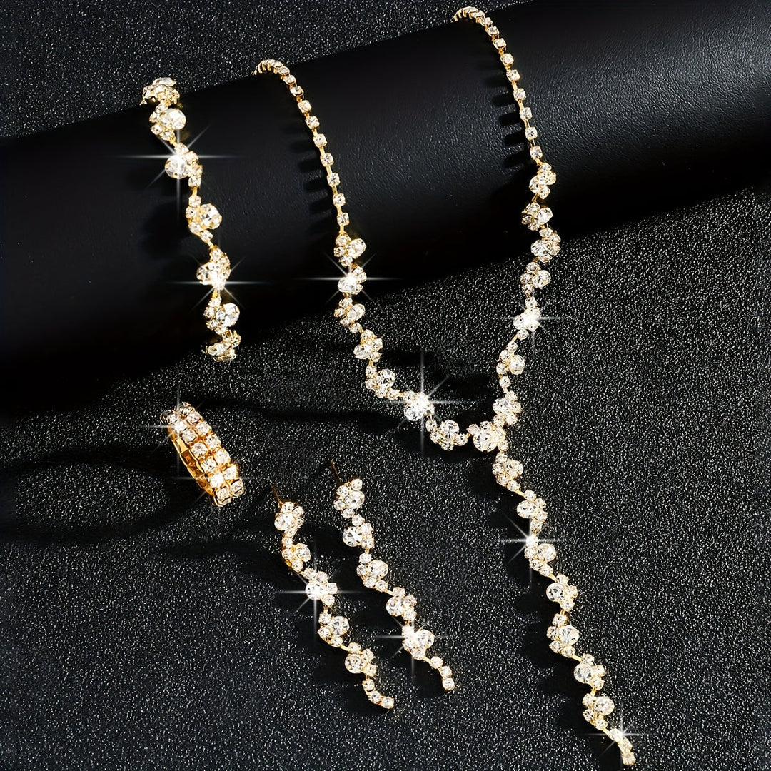 Valerine | High-End Sparkle Flower Jewelry Set