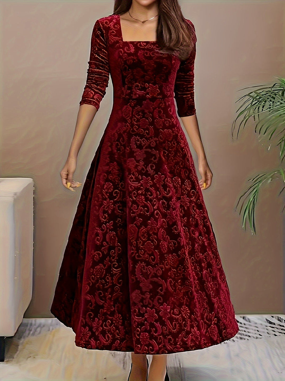 Clarissa | Elegant Velvet Dress
