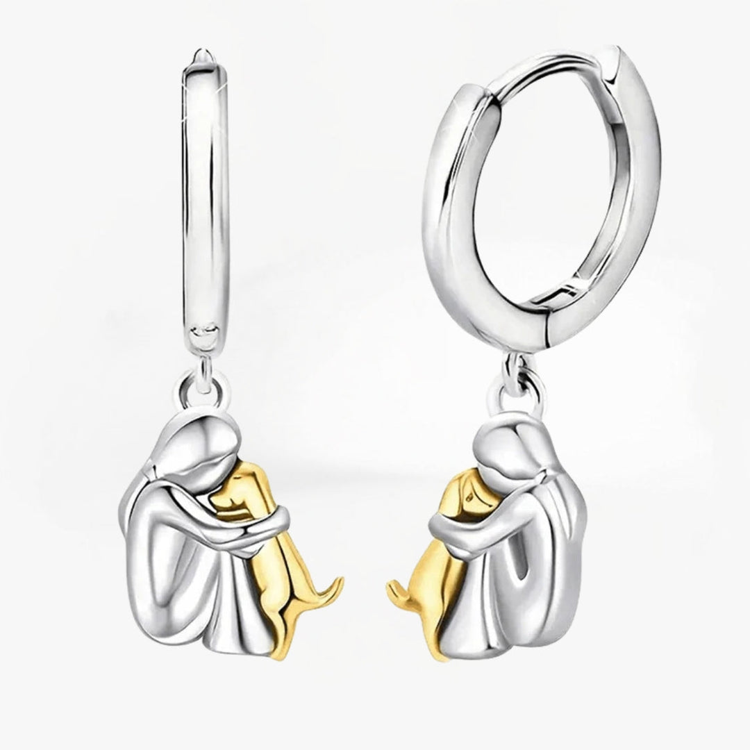 Seleno | Dog Icon Earrings (Round Closure)