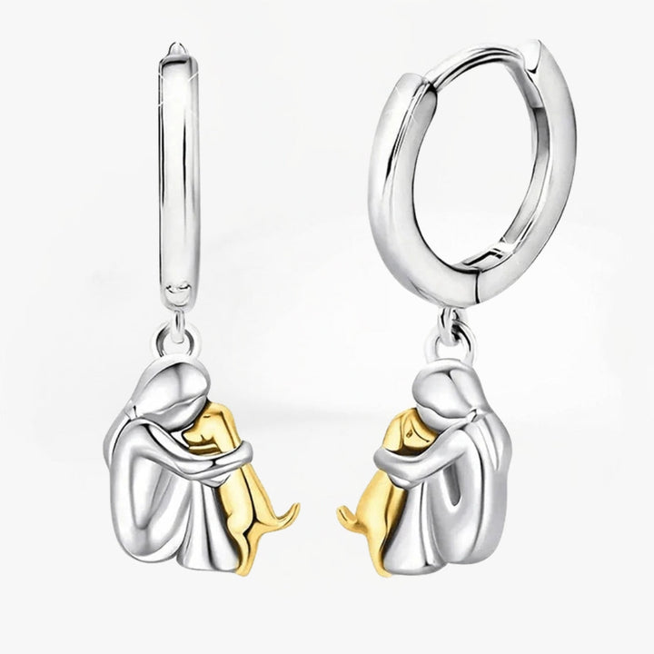 Seleno | Dog Icon Earrings (Round Closure)